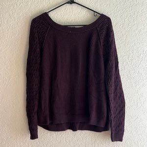Loft purple knit sweater size M